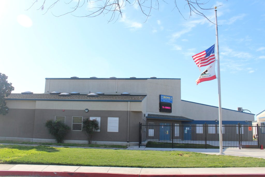 flagpole by building